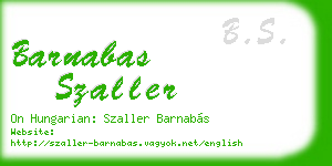 barnabas szaller business card