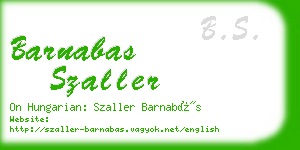 barnabas szaller business card